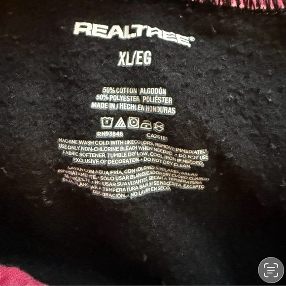 Realtree Unisex Black Hoodie with Pink Camo Accents Size XL Casual Streetwear - Picture 3 of 13